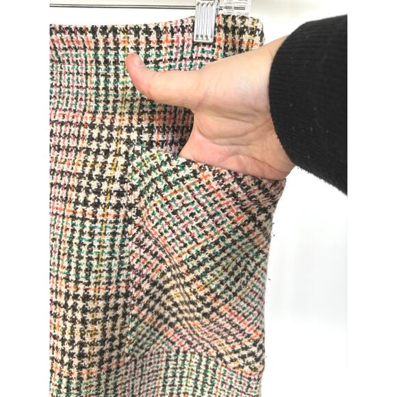 Maeve Anthropologie Preppy Academia Schoolgirl Tweed Plaid Print Mini Skirt 6 - Picture 2 of 7